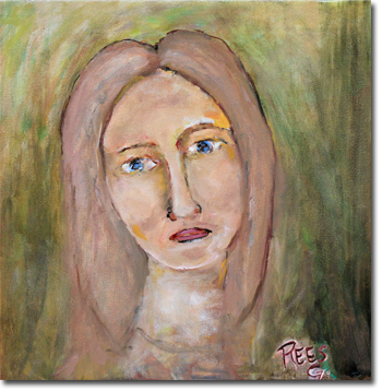 The face, une toile de Germaine Rees, 2015
